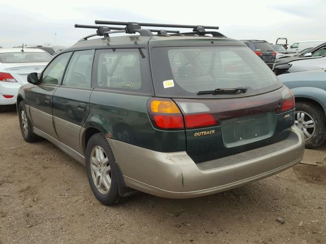 4S3BH675637603939 - 2003 SUBARU LEGACY OUT GREEN photo 3