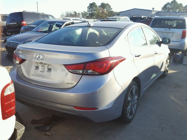 5NPDH4AE5FH640177 - 2015 HYUNDAI ELANTRA SE GRAY photo 4