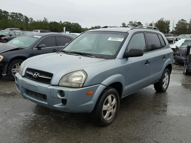 KM8JM12B75U121715 - 2005 HYUNDAI TUCSON GL BLUE photo 2