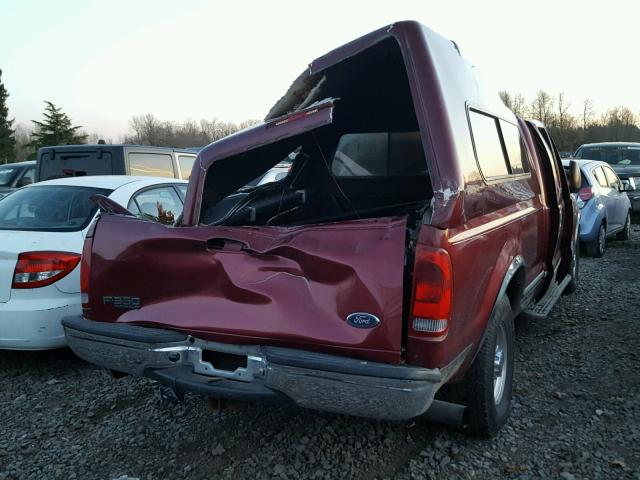 1FTSW30P74EA09695 - 2004 FORD F350 SRW S MAROON photo 4