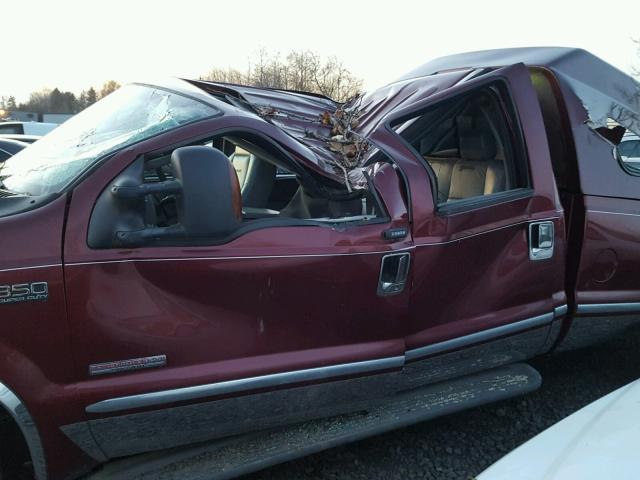 1FTSW30P74EA09695 - 2004 FORD F350 SRW S MAROON photo 9