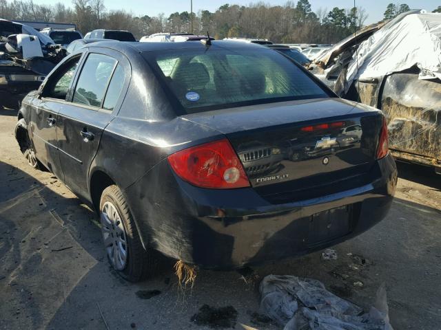 1G1AD5F50A7123503 - 2010 CHEVROLET COBALT 1LT BLACK photo 3