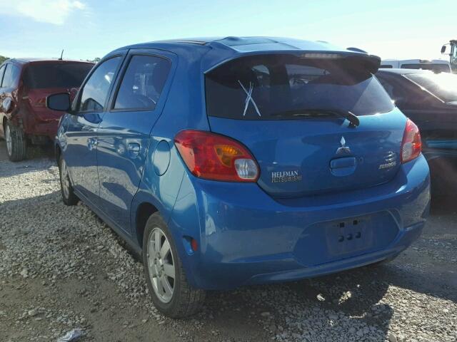 ML32A4HJ5EH004468 - 2014 MITSUBISHI MIRAGE ES BLUE photo 3