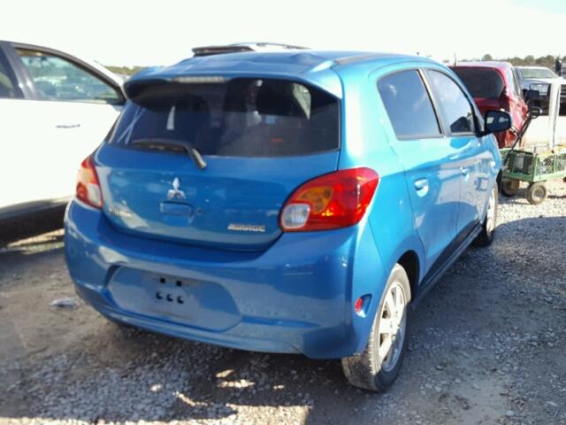 ML32A4HJ5EH004468 - 2014 MITSUBISHI MIRAGE ES BLUE photo 4