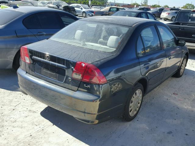 2HGES16554H529729 - 2004 HONDA CIVIC LX BLUE photo 4