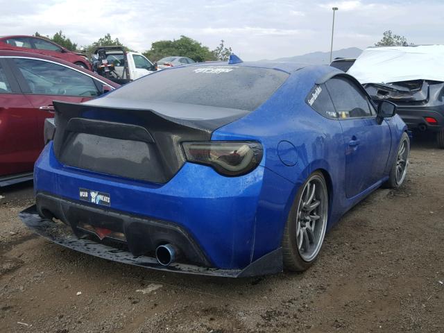 JF1ZCAC18F9601238 - 2015 SUBARU BRZ 2.0 LI BLUE photo 4