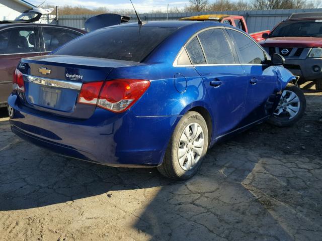 1G1PC5SH7C7363678 - 2012 CHEVROLET CRUZE LS BLUE photo 4