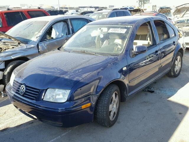 3VWSE69M52M045922 - 2002 VOLKSWAGEN JETTA GLS BLUE photo 2