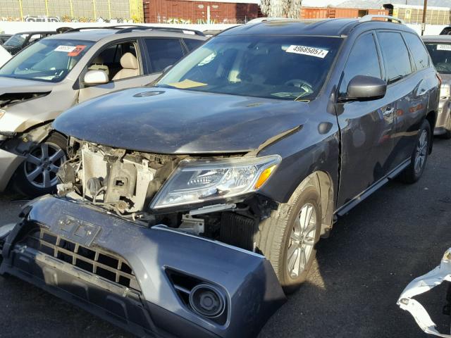 5N1AR2MN5EC638418 - 2014 NISSAN PATHFINDER GRAY photo 2