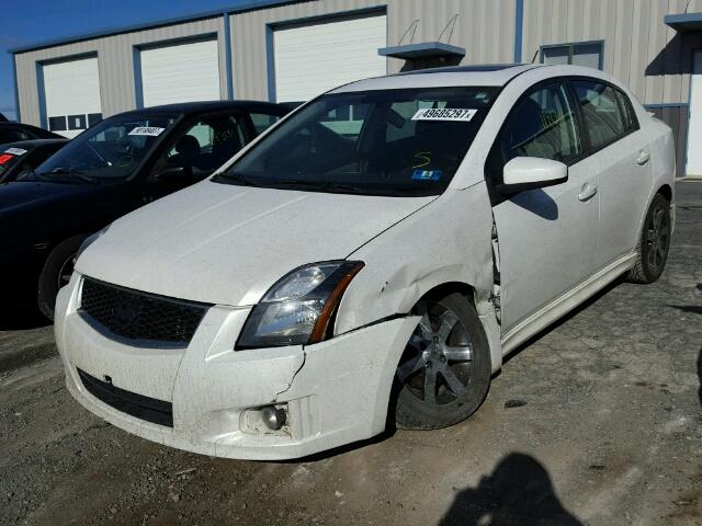 3N1AB6AP6CL730616 - 2012 NISSAN SENTRA 2.0 WHITE photo 2