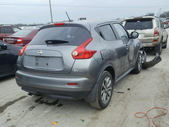 JN8AF5MV2BT009293 - 2011 NISSAN JUKE S GRAY photo 4