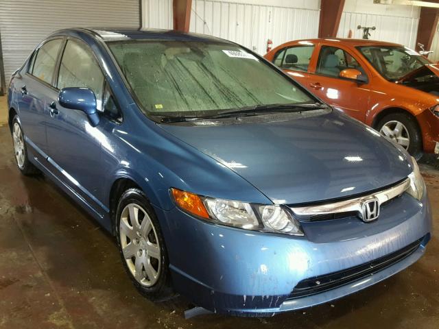 1HGFA165X8L037102 - 2008 HONDA CIVIC LX BLUE photo 1