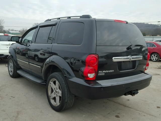 1D8HB58257F558144 - 2007 DODGE DURANGO LI BLACK photo 3