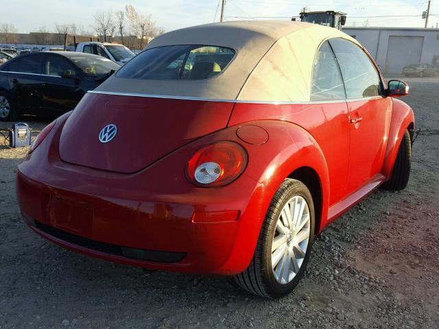 3VWRF31Y68M414773 - 2008 VOLKSWAGEN NEW BEETLE 红色 照片 4