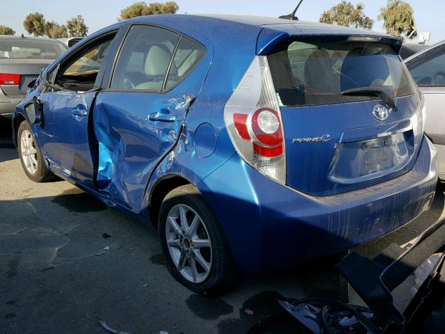 JTDKDTB30D1036910 - 2013 TOYOTA PRIUS C BLUE photo 3