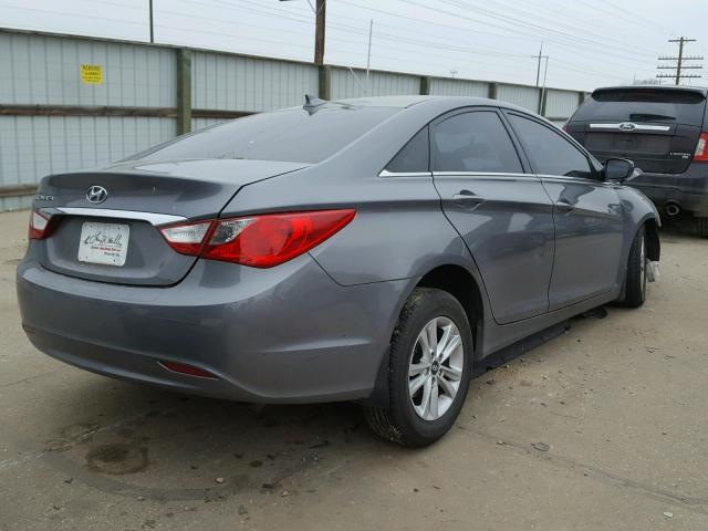 5NPEB4AC3DH793416 - 2013 HYUNDAI SONATA GLS GRAY photo 4