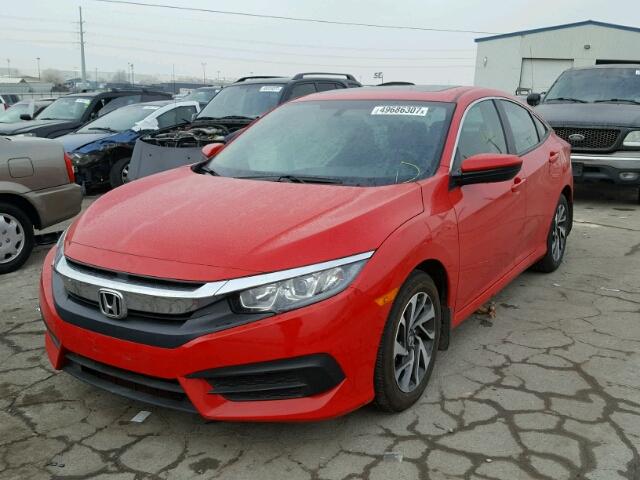 2HGFC2F79GH558082 - 2016 HONDA CIVIC EX RED photo 2