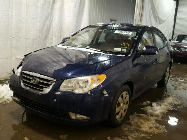 KMHDU46D68U512692 - 2008 HYUNDAI ELANTRA GL BLUE photo 2