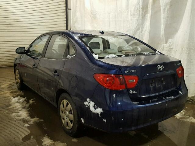 KMHDU46D68U512692 - 2008 HYUNDAI ELANTRA GL BLUE photo 3