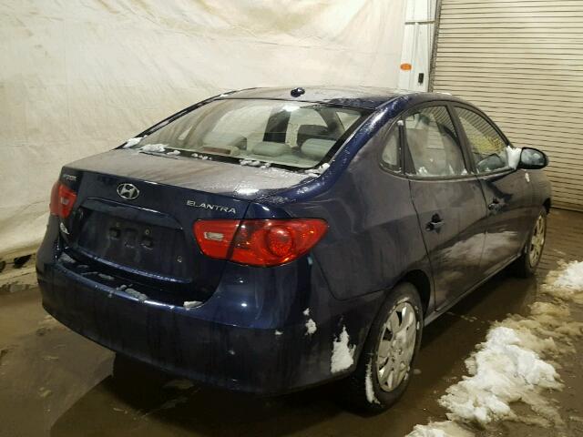 KMHDU46D68U512692 - 2008 HYUNDAI ELANTRA GL BLUE photo 4