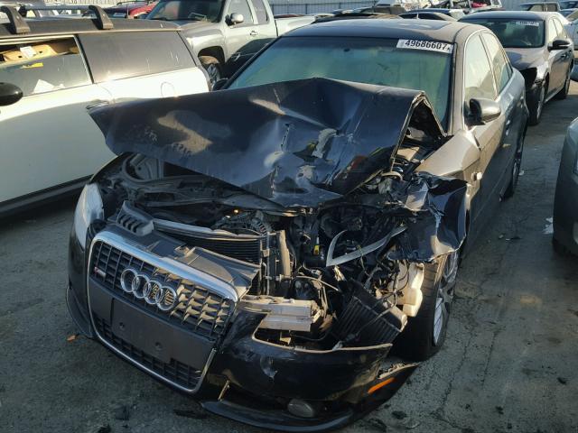 WAUDF78E18A129215 - 2008 AUDI A4 2.0T QU BLACK photo 2