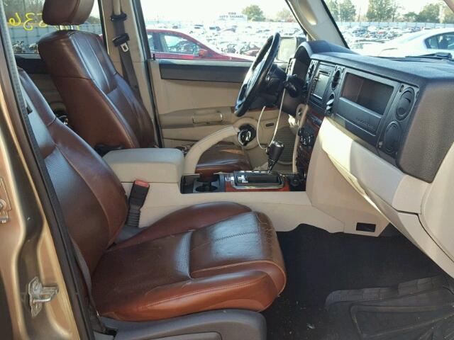 1J8HG58226C280151 - 2006 JEEP COMMANDER ოქროსფერი ფოტო 5
