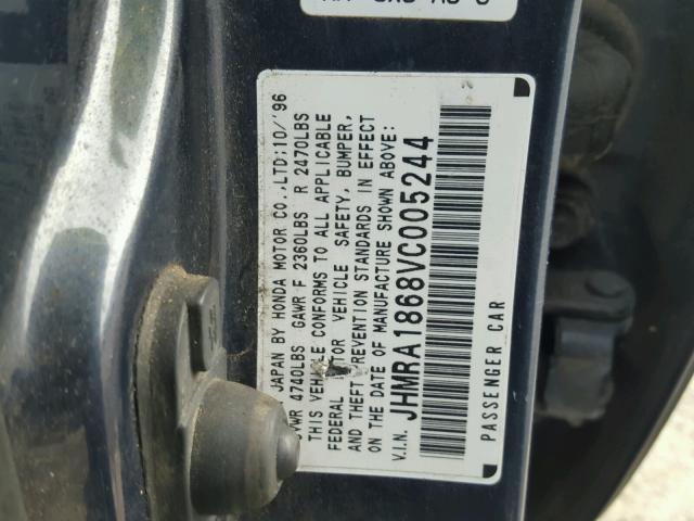 JHMRA1868VC005244 - 1997 HONDA ODYSSEY BA BLUE photo 10