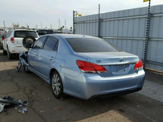 4T1BK3DB8BU436599 - 2011 TOYOTA AVALON BAS BLUE photo 3