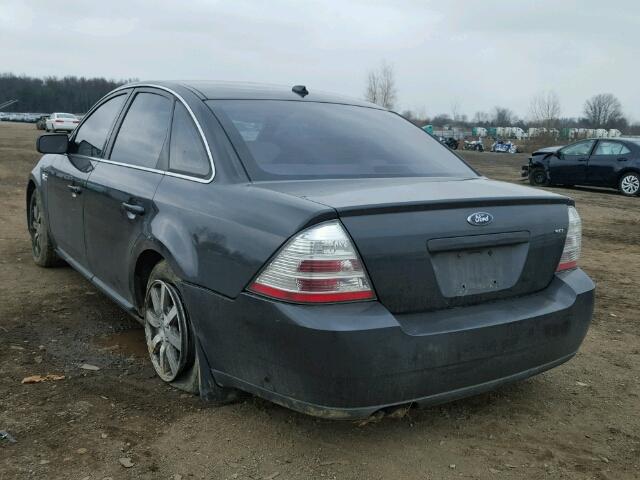 1FAHP24W98G146382 - 2008 FORD TAURUS SEL GRAY photo 3