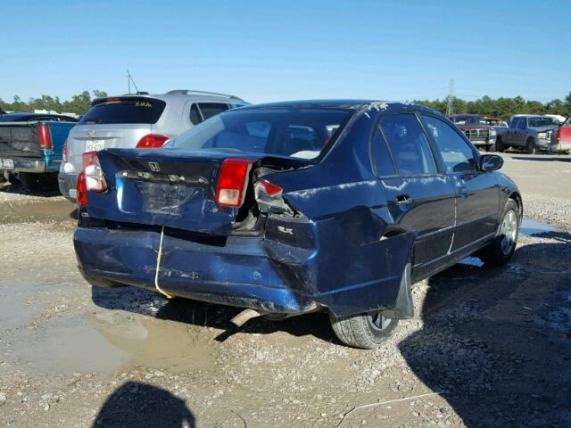 2HGES25721H561624 - 2001 HONDA CIVIC EX BLUE photo 4