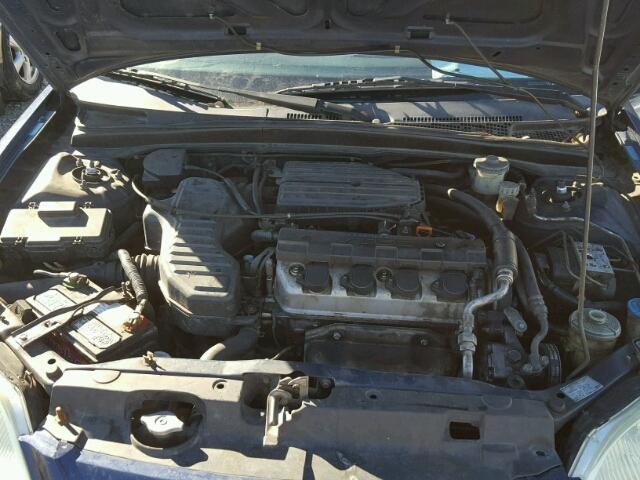 2HGES25721H561624 - 2001 HONDA CIVIC EX BLUE photo 7