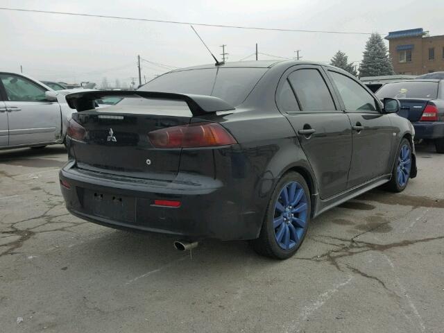 JA3AU86U48U025729 - 2008 MITSUBISHI LANCER GTS BLACK photo 4