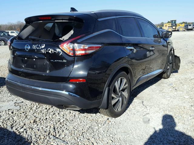 5N1AZ2MG8GN171164 - 2016 NISSAN MURANO S BLACK photo 4