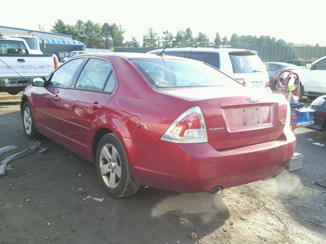 3FAHP01188R173255 - 2008 FORD FUSION SE RED photo 3