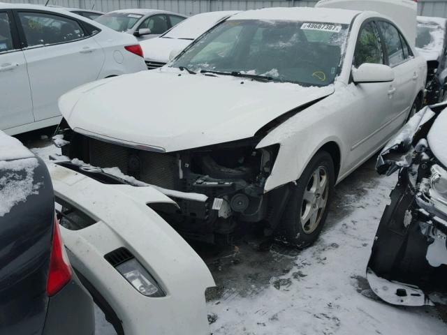 5NPEU46F66H079523 - 2006 HYUNDAI SONATA GLS WHITE photo 2