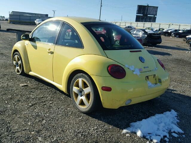 3VWED21C61M481253 - 2001 VOLKSWAGEN NEW BEETLE YELLOW photo 3