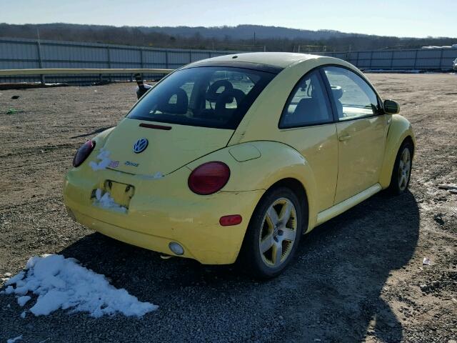 3VWED21C61M481253 - 2001 VOLKSWAGEN NEW BEETLE YELLOW photo 4