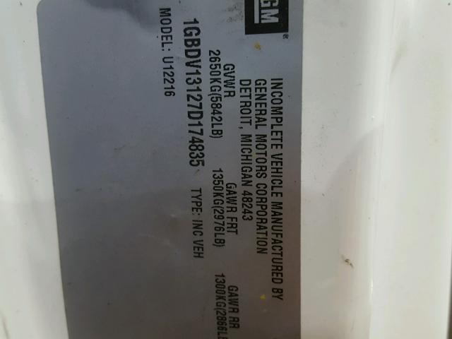 1GBDV13127D174835 - 2007 CHEVROLET UPLANDER I 白色 照片 10