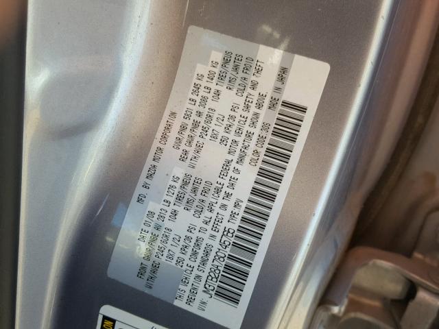 JM3TB28A780145765 - 2008 MAZDA CX-9 SILVER photo 10