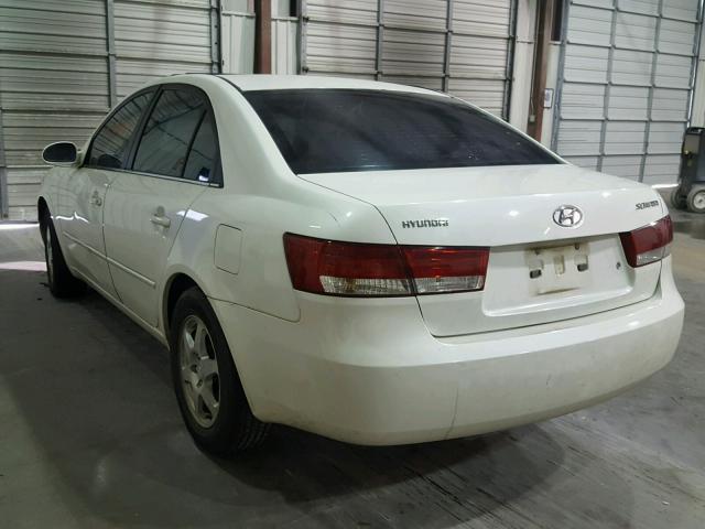 KMHEU46C66A102324 - 2006 HYUNDAI SONATA GLS WHITE photo 3