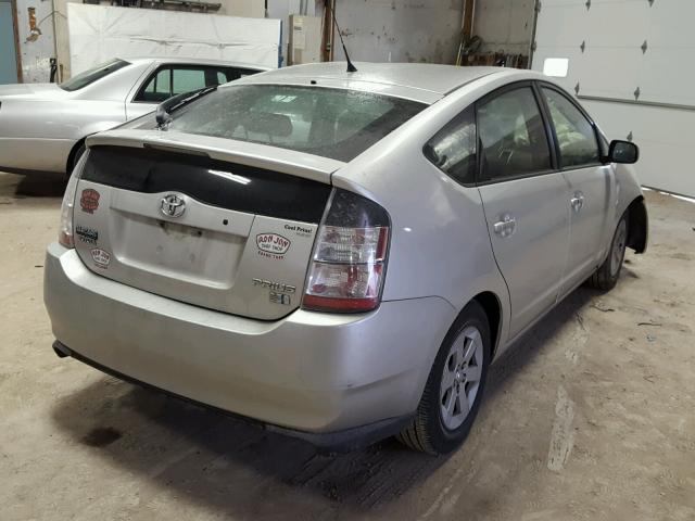 JTDKB20U553097543 - 2005 TOYOTA PRIUS SILVER photo 4