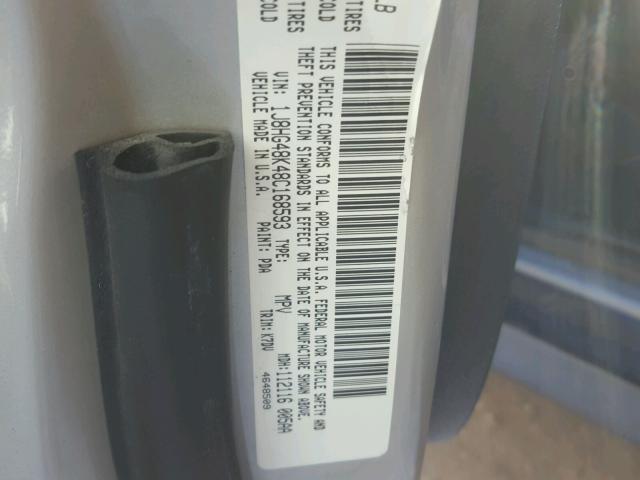 1J8HG48K48C168593 - 2008 JEEP COMMANDER 灰色 照片 10