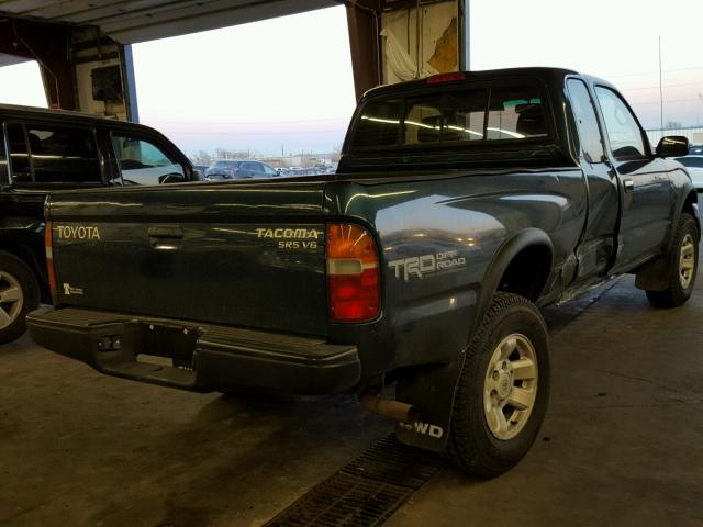 4TAWN72N5WZ157911 - 1998 TOYOTA TACOMA XTR GREEN photo 4