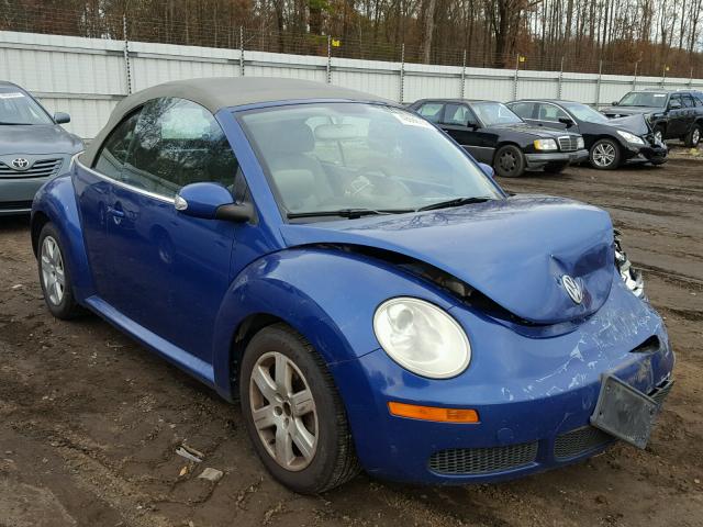 3VWRF31Y77M408348 - 2007 VOLKSWAGEN NEW BEETLE BLUE photo 1