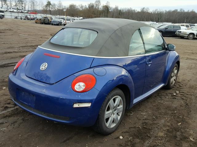 3VWRF31Y77M408348 - 2007 VOLKSWAGEN NEW BEETLE BLUE photo 4