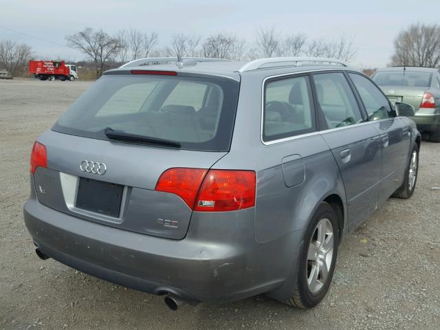 WAUKF78EX5A551230 - 2005 AUDI A4 2.0T AV GRAY photo 4