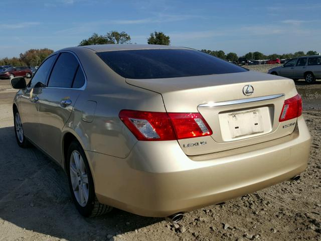 JTHBJ46G972084608 - 2007 LEXUS ES 350 GOLD photo 3