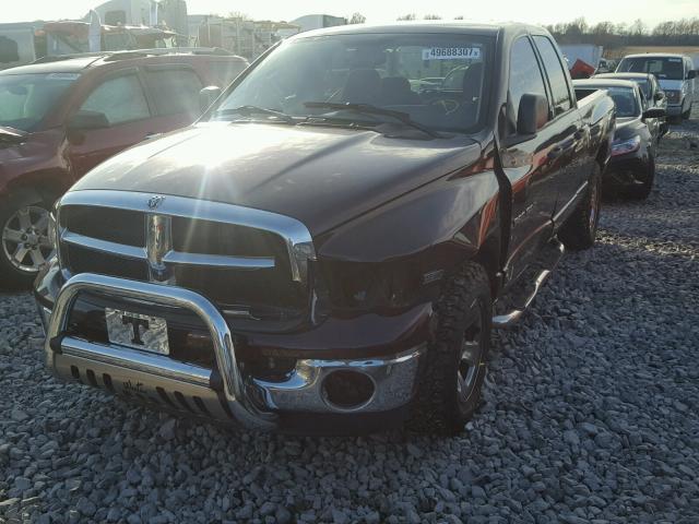 1D7HA18D44S776872 - 2004 DODGE RAM 1500 S MAROON photo 2