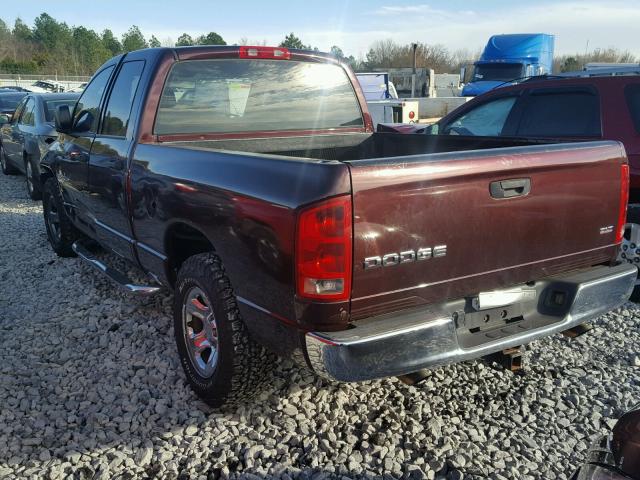 1D7HA18D44S776872 - 2004 DODGE RAM 1500 S MAROON photo 3