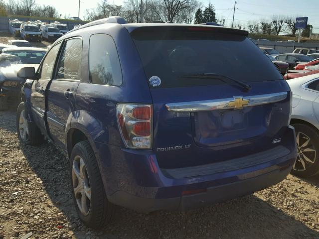 2CNDL63F676035375 - 2007 CHEVROLET EQUINOX LT BLUE photo 3